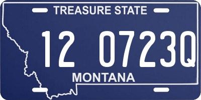 MT license plate 120723Q