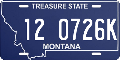 MT license plate 120726K