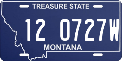 MT license plate 120727W