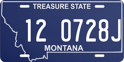 MT license plate 120728J