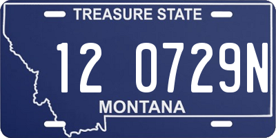 MT license plate 120729N