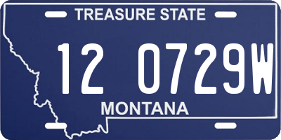 MT license plate 120729W
