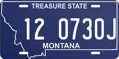 MT license plate 120730J