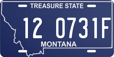 MT license plate 120731F