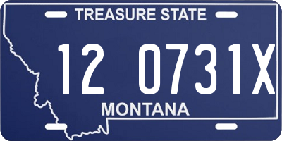 MT license plate 120731X