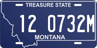 MT license plate 120732M