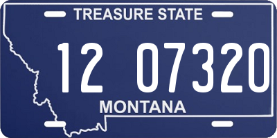MT license plate 120732O