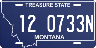 MT license plate 120733N