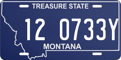 MT license plate 120733Y