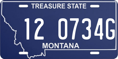 MT license plate 120734G