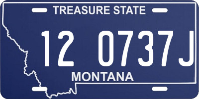 MT license plate 120737J
