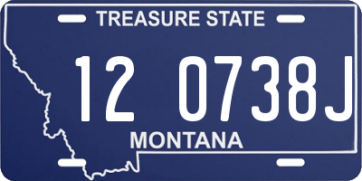 MT license plate 120738J