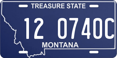 MT license plate 120740C