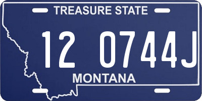 MT license plate 120744J