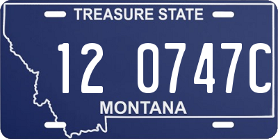 MT license plate 120747C