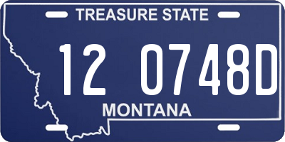 MT license plate 120748D