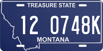 MT license plate 120748K