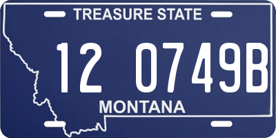 MT license plate 120749B