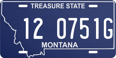MT license plate 120751G