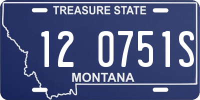 MT license plate 120751S