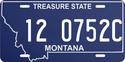 MT license plate 120752C