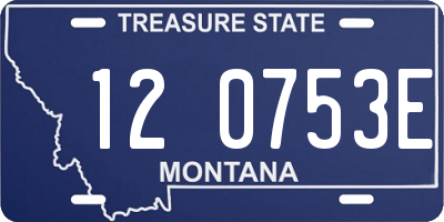 MT license plate 120753E