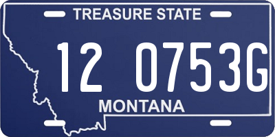 MT license plate 120753G