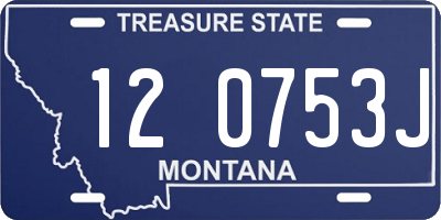 MT license plate 120753J
