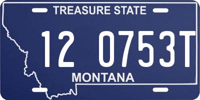 MT license plate 120753T