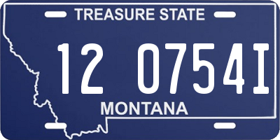MT license plate 120754I