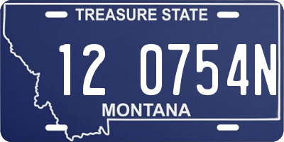 MT license plate 120754N