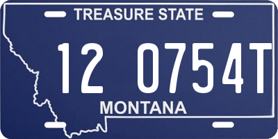 MT license plate 120754T