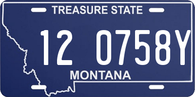 MT license plate 120758Y