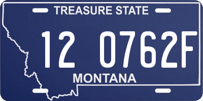 MT license plate 120762F
