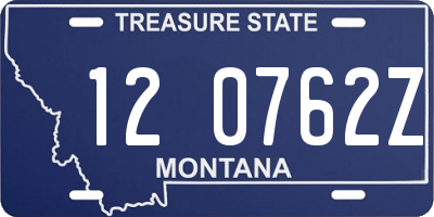 MT license plate 120762Z