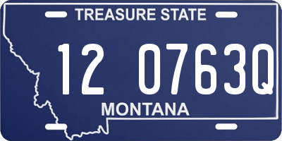 MT license plate 120763Q