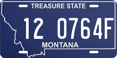 MT license plate 120764F
