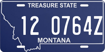 MT license plate 120764Z