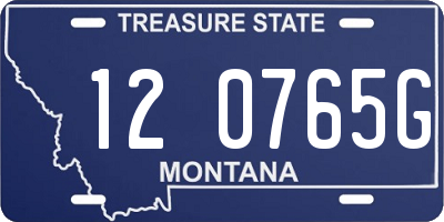 MT license plate 120765G