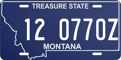 MT license plate 120770Z