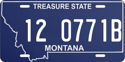 MT license plate 120771B