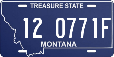 MT license plate 120771F