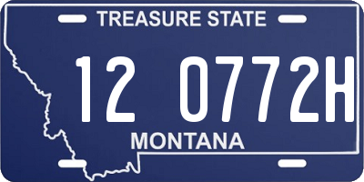 MT license plate 120772H