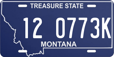 MT license plate 120773K