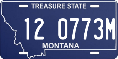 MT license plate 120773M