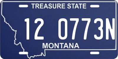 MT license plate 120773N