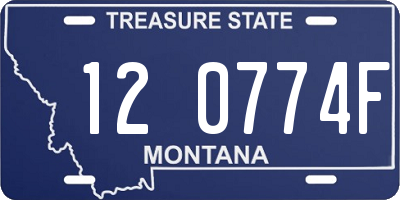 MT license plate 120774F