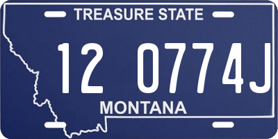 MT license plate 120774J