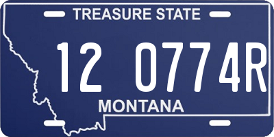 MT license plate 120774R