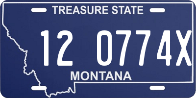 MT license plate 120774X
